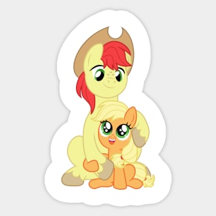 Applejack and Bright Mac Sticker
